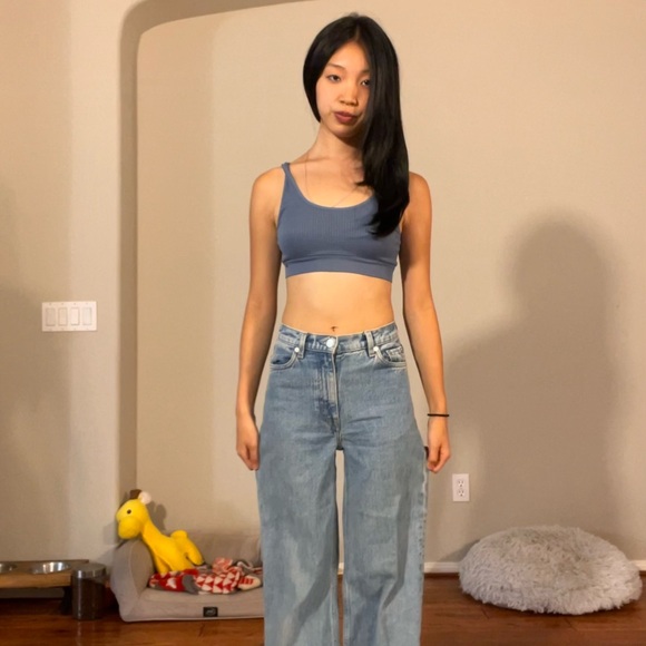 & Other Stories Light Blue High Waisted Jeans - Picture 2 of 5